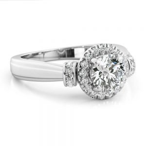 Unique Engagement Ring 1.30 Carat Diamonds