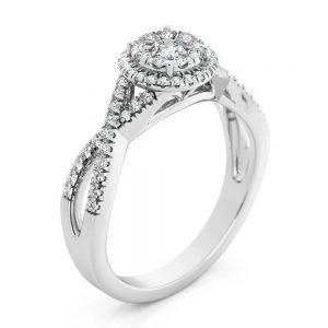 Engagement Ring 0.48 Carat Diamonds