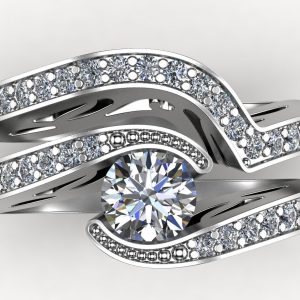 Engagement Ring Set 1 Carat Diamonds