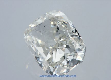 יהלום קושן 1.01 קראט H-SI1 - יהלומי מזור תכשיטים ויהלומים מהיצרן לצרכן Cushion Diamond 1.01 carat H-SI1