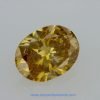 יהלום פנסי צהוב כתום 0.40 קראט Orange Yellow Oval Diamond